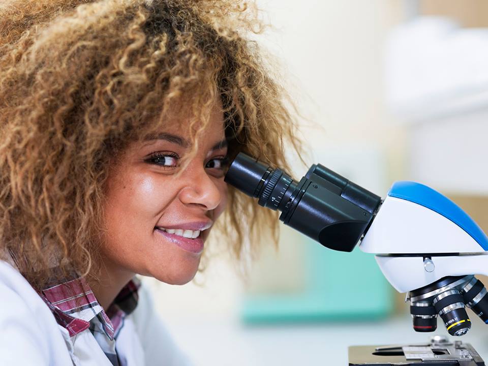 Child with microscope